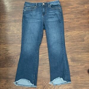 1822 Denim Dark Blue Flare Jeans